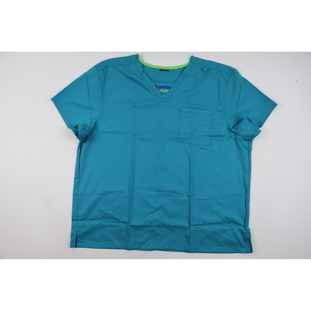 Landau Scrub Top CareFlex Teal Solid XXL NEW